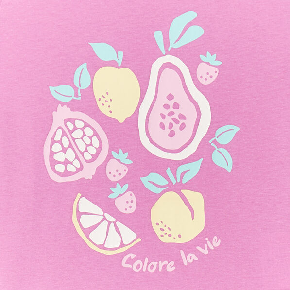t shirt a manches courtes mauve fille T-shirt à manches courtes mauve fille