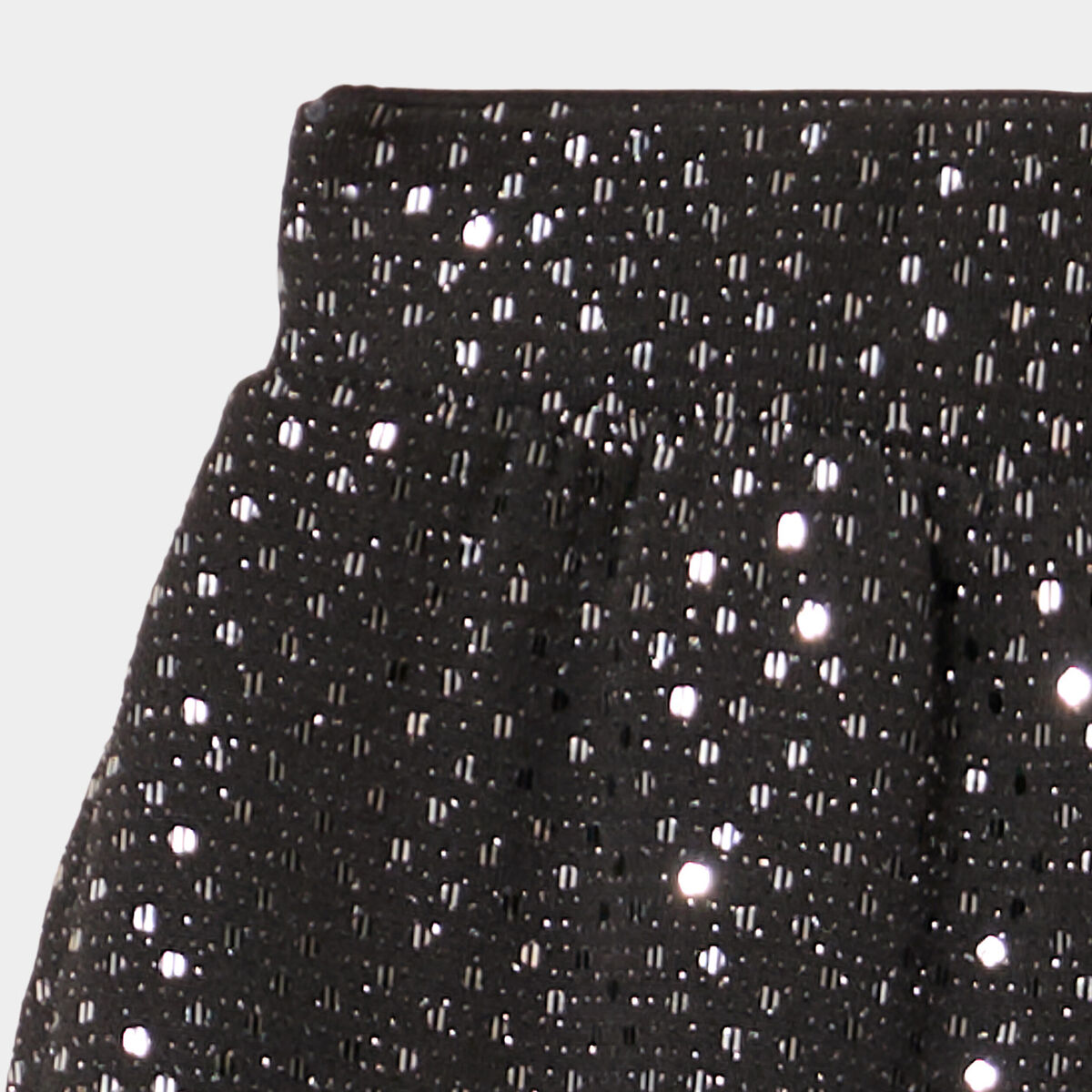 Pantalon large &agrave; strass gris argent fille
