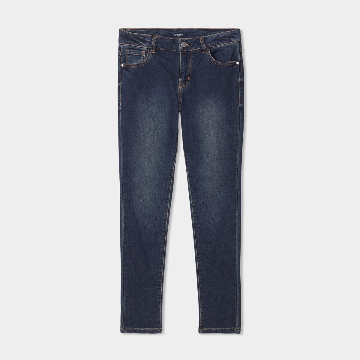 Jean stretch slim 7/8 &egrave;me denim dirty femme