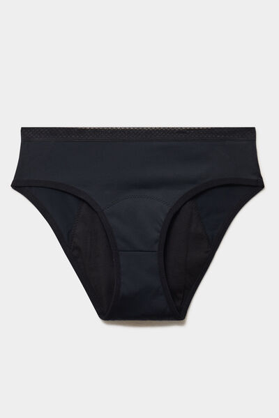 Culotte menstruelle microfibre noir femme