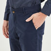 Pantalon chino slim coton bleu marine homme