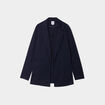 Veste blazer droite bleu foncé femme