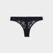 String avec dentelle noir femme