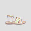 Sandales brides croisées en cuir Creeks multicolore fille
