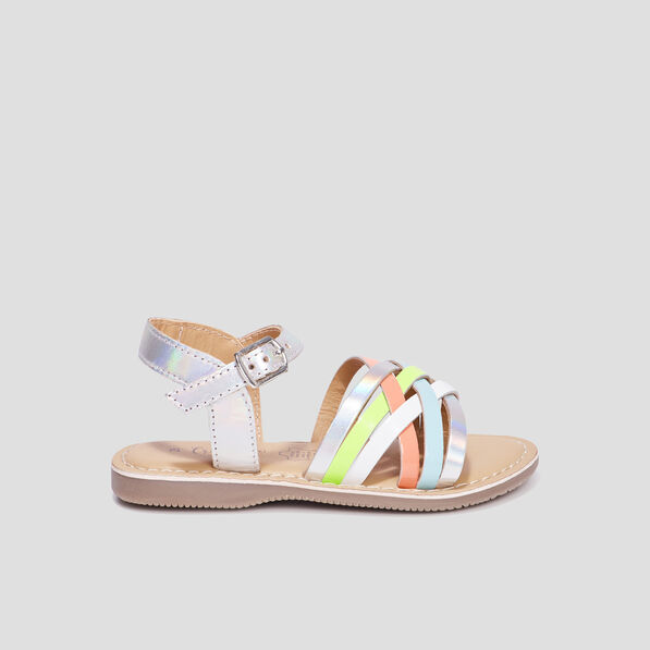 sandales brides croisees en cuir creeks multicolore fille Sandales brides croisées en cuir Creeks multicolore fille