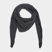 &Eacute;charpe triangulaire en maille douce gris fonc&eacute; femme