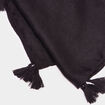 Foulard à pompons noir femme