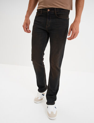 Jeans straight 5 poches Liberto denim dirty homme