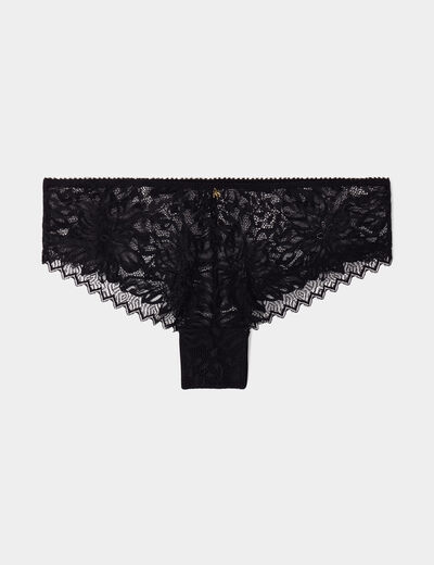 Shorty en dentelle noir femme