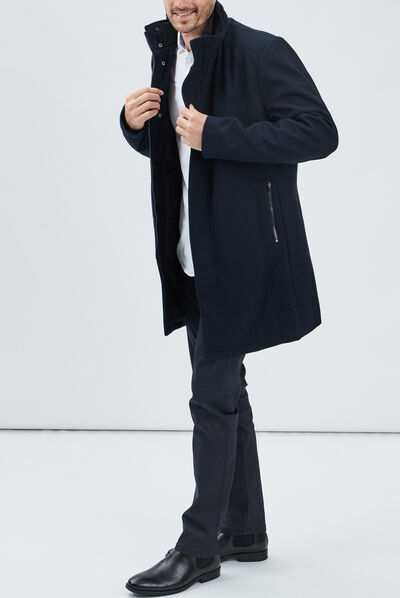Pantalon droit Creeks denim brut enduit homme