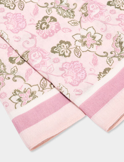 Foulard rose femme