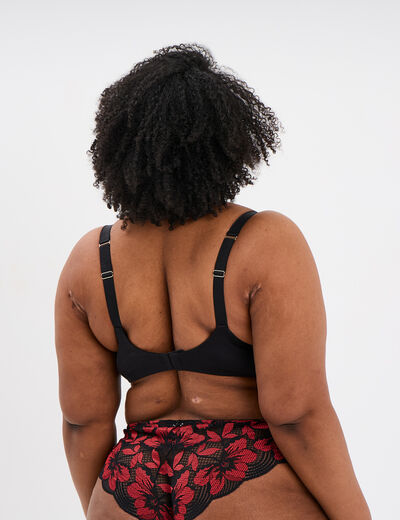 Soutien-gorge emboîtant dentelle rouge femme grande taille