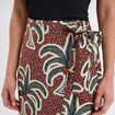 Jupe midi fluide portefeuille bordeaux femme