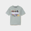 T-shirt manches courtes coton Fortnite vert gar&ccedil;on