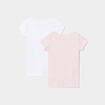 Lot de 2 T-shirts col rond rose clair fille
