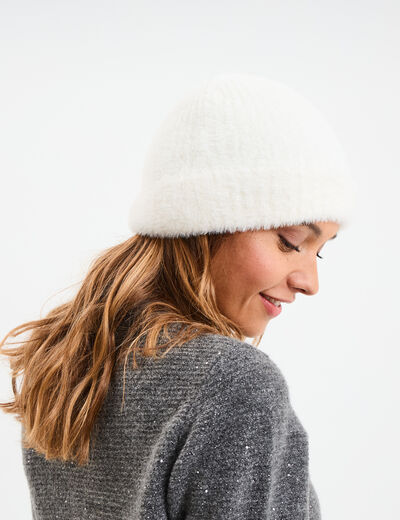 Bonnet ivoire femme