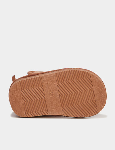 Bottines avec noeuds Creeks camel bébé fille