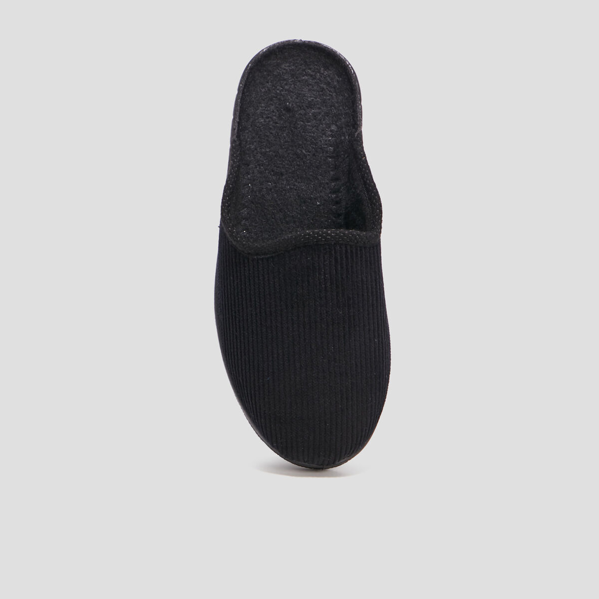 Chaussons mules velours noir homme