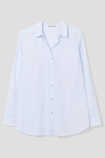Chemise manches retroussables blanc femme