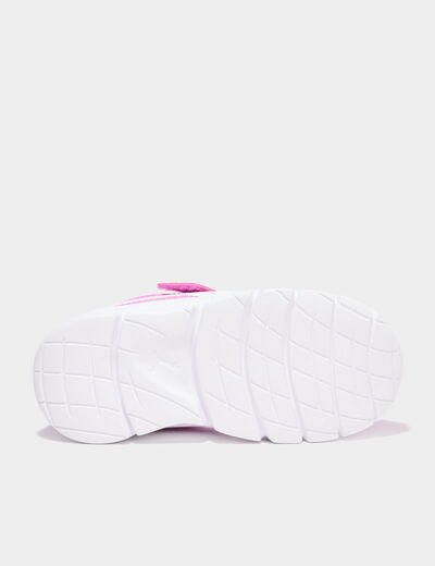 Baskets running scratchs Puma Flexfocus rose framboise fille