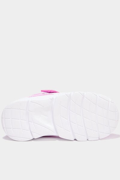 Baskets running scratchs Puma Flexfocus rose framboise fille