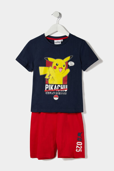 Ensemble pyjama 2 pièces Pokémon bleu marine garçon