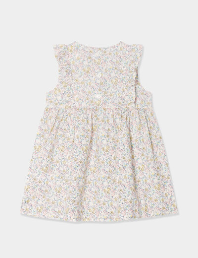 Robe patineuse avec volants coton Creeks bleu pastel bébé fille