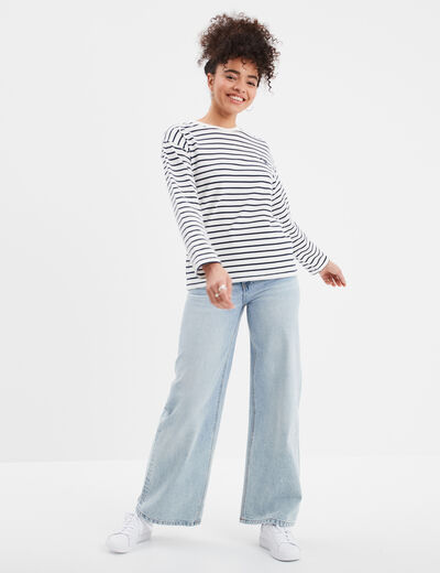 T-shirt manches longues Creeks blanc femme