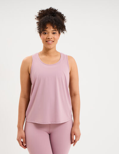 D&eacute;bardeur de sport fluide dos nageur mauve femme