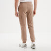 Pantalon jogging cargo molleton taupe homme