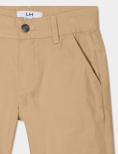Bermuda straight beige garçon