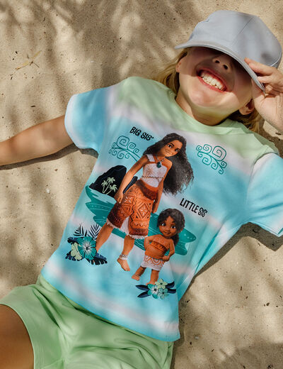 T-shirt manches courtes coton Vaiana multicolore fille