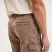Pantalon cargo taille &eacute;lastiqu&eacute;e marron homme