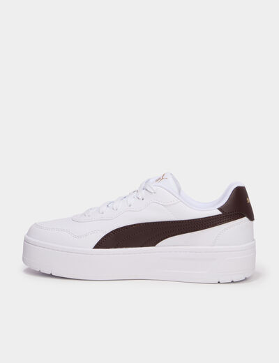 Baskets &agrave; lacets Puma Lally Skye marron femme