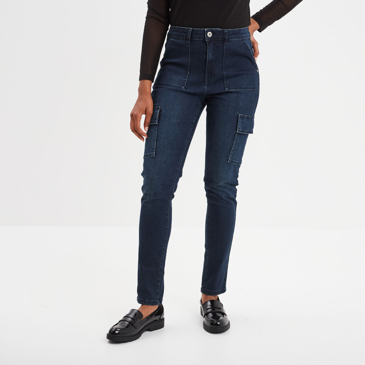 Jeans skinny battle Liberto denim blue black femme