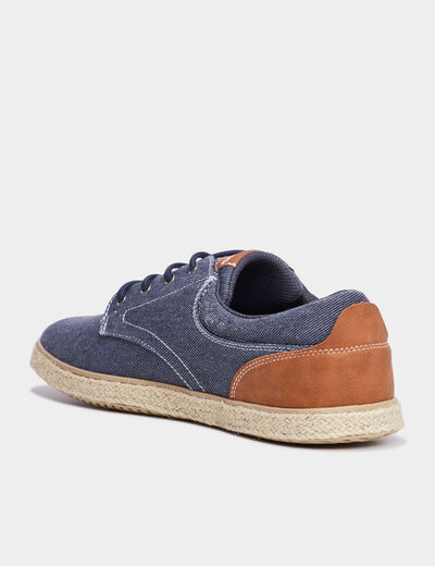 Derbies toile &agrave; lacets Creeks bleu marine homme