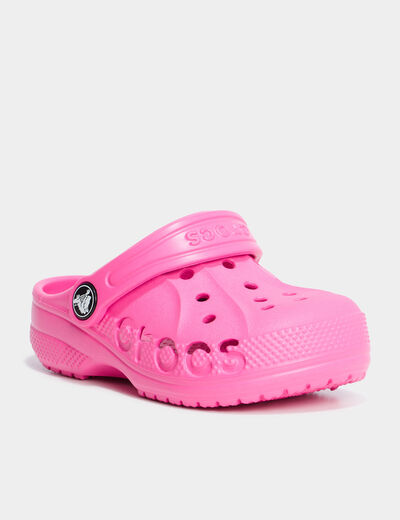 Sabots de plage Crocs rose fluo fille