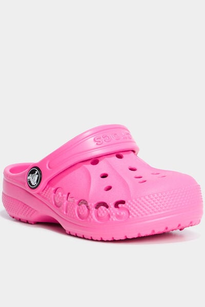 Sabots de plage Crocs rose fluo fille
