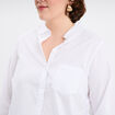 Chemise ajust&eacute;e manches longues coton blanc femme grande taille