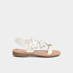 Sandales papillons pailletés blanc fille