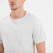 T-shirt col rond manches courtes Liberto blanc homme