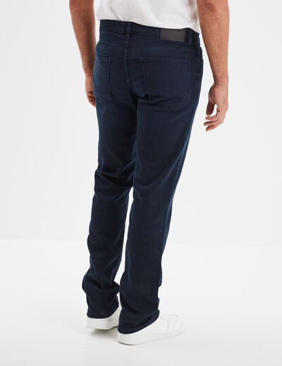 Jean stretch coupe regular denim blue black homme