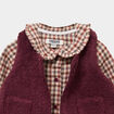 Ensemble pantalon t-shirt gilet polaire bordeaux b&eacute;b&eacute; fille