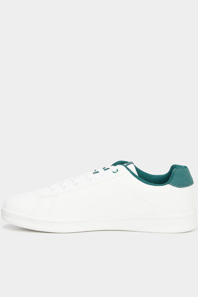 Baskets &agrave; lacets vert homme