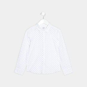 Chemise manches longues blanc garçon