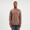 Pull col montant manches longues gris homme