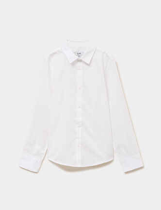Chemise manches longues blanc gar&ccedil;on