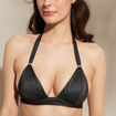 Haut de maillot de bain forme triangle noir femme