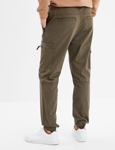 NANAMEEI Pantalon Cargo Jogging Homme Coton - Taille Élastique 6 Poches - Sport & Casual