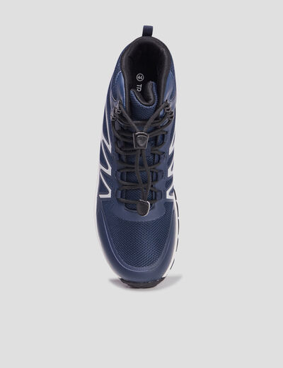 Boots à lacets bleu marine homme
